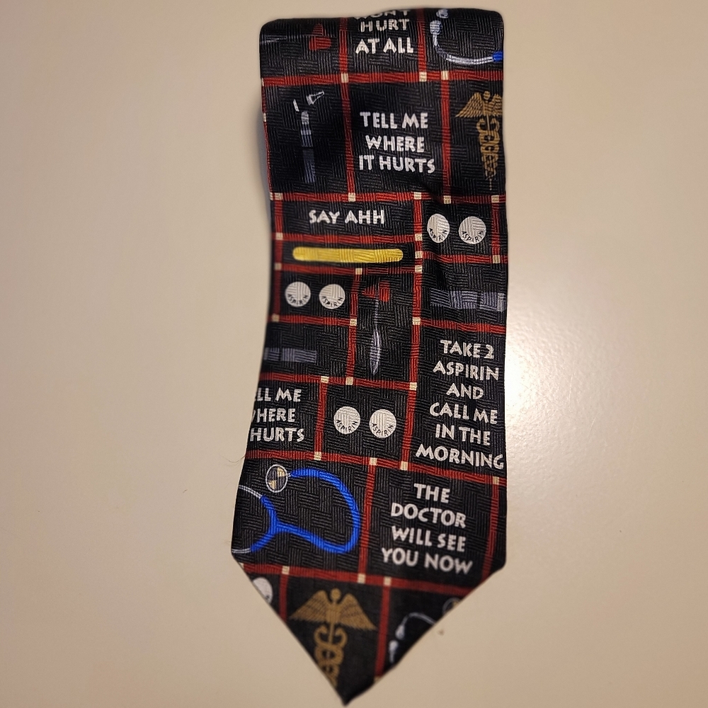 Men's Multicolor RM Style‎ Doctor Squares Necktie 4" wide
